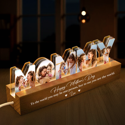 Custom Photo Happy Mother's Day LED Night Light