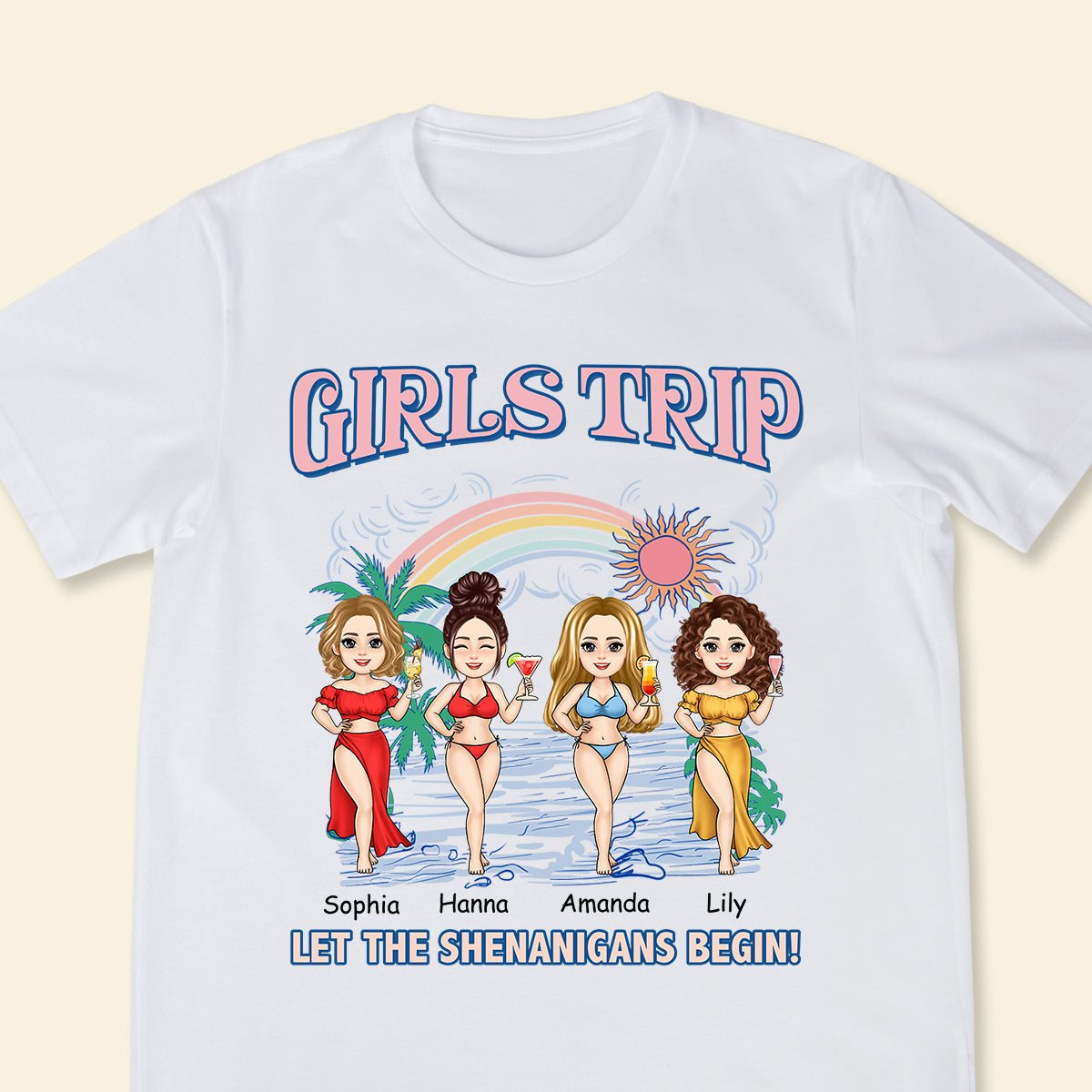 Let The Shenanigans Begin - Personalized Apparel - Gift For Besties, Summer Vacation LetTheShenanigansBegin-2.jpg