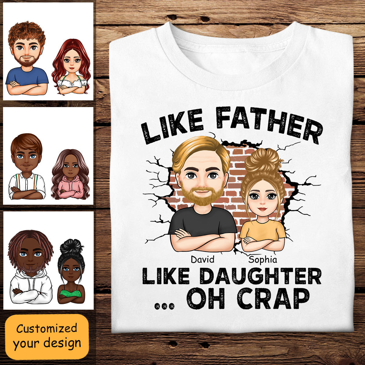 Like Father, Like Daughter ...Oh Crap - Personalized Apparel - Gift For Father LikeFather_LikeDaughter...OhCrap-1.jpg