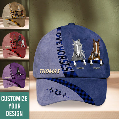 Love Horses - Personalized Classic Cap - Gift For Horse Lovers LoveHorses-1_1.jpg