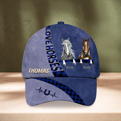 Love Horses - Personalized Classic Cap - Gift For Horse Lovers LoveHorses-2_1.jpg