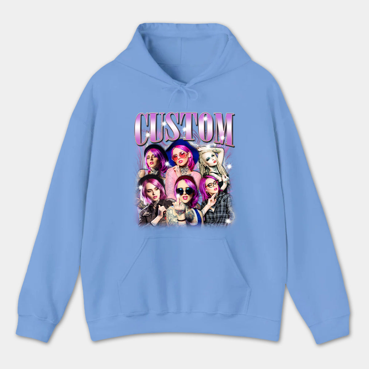 Custom Bootleg Rap Tee, Custom Photo - Vintage Graphic 90s Hoodie, 90s Style, Custom Photo Shirt, Gift For Girlfriend Lt.Blue_1a725402-d580-4029-a483-c76a0f0cda8d.jpg