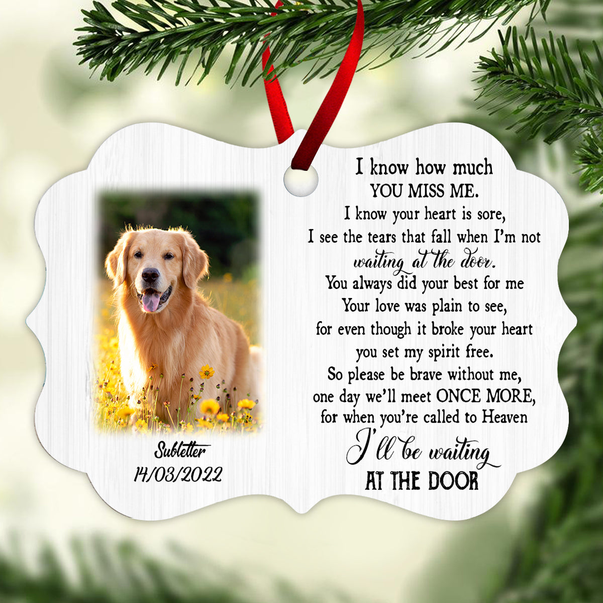 Waiting At The Door Upload Photo - Personalized Ornament - Gift For Dog Lovers, Memorial M_tSau_044ad040-0e8b-4978-90f9-89c4e379a4c6.jpg