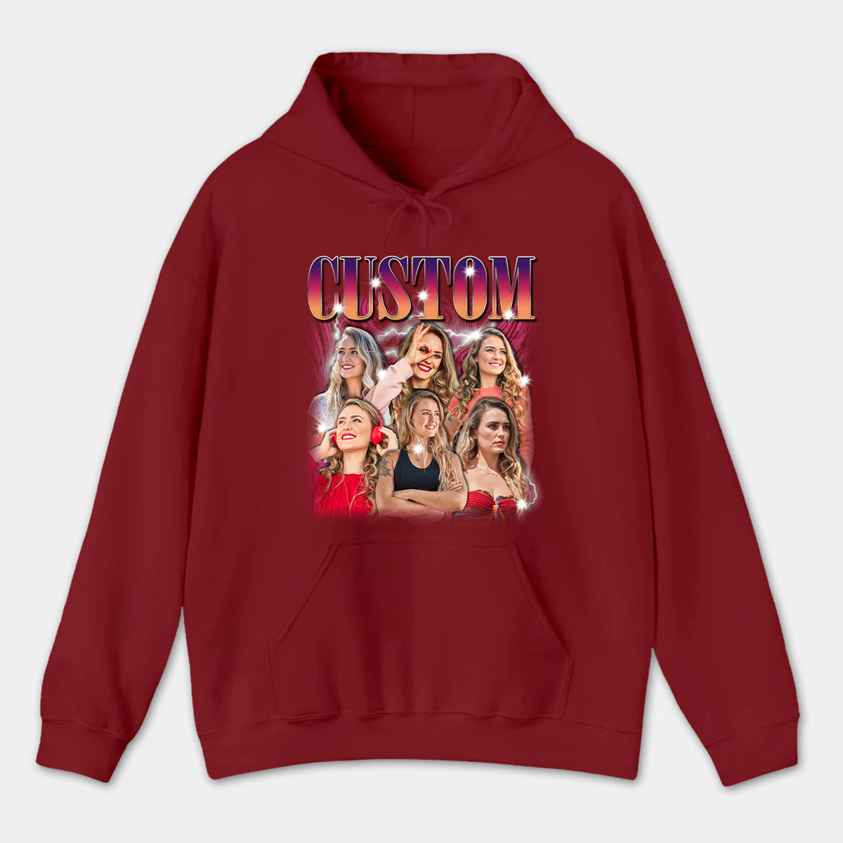 Custom Bootleg Rap Tee, Custom Photo - Vintage Graphic 90s Hoodie, 90s Style, Custom Photo Shirt, Gift For Girlfriend Maroon_c20db32d-35b6-4784-8df7-12f8bf51e5b4.jpg