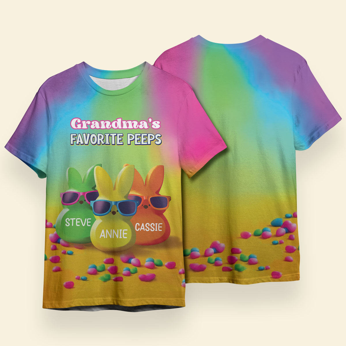Grandma's Favorite Peeps Rainbow - Personalized Shirt - Gift For Grandma, Mother's Day Gift Mockup_1b7cbef4-29c9-45d9-9823-87645937b2cf.jpg