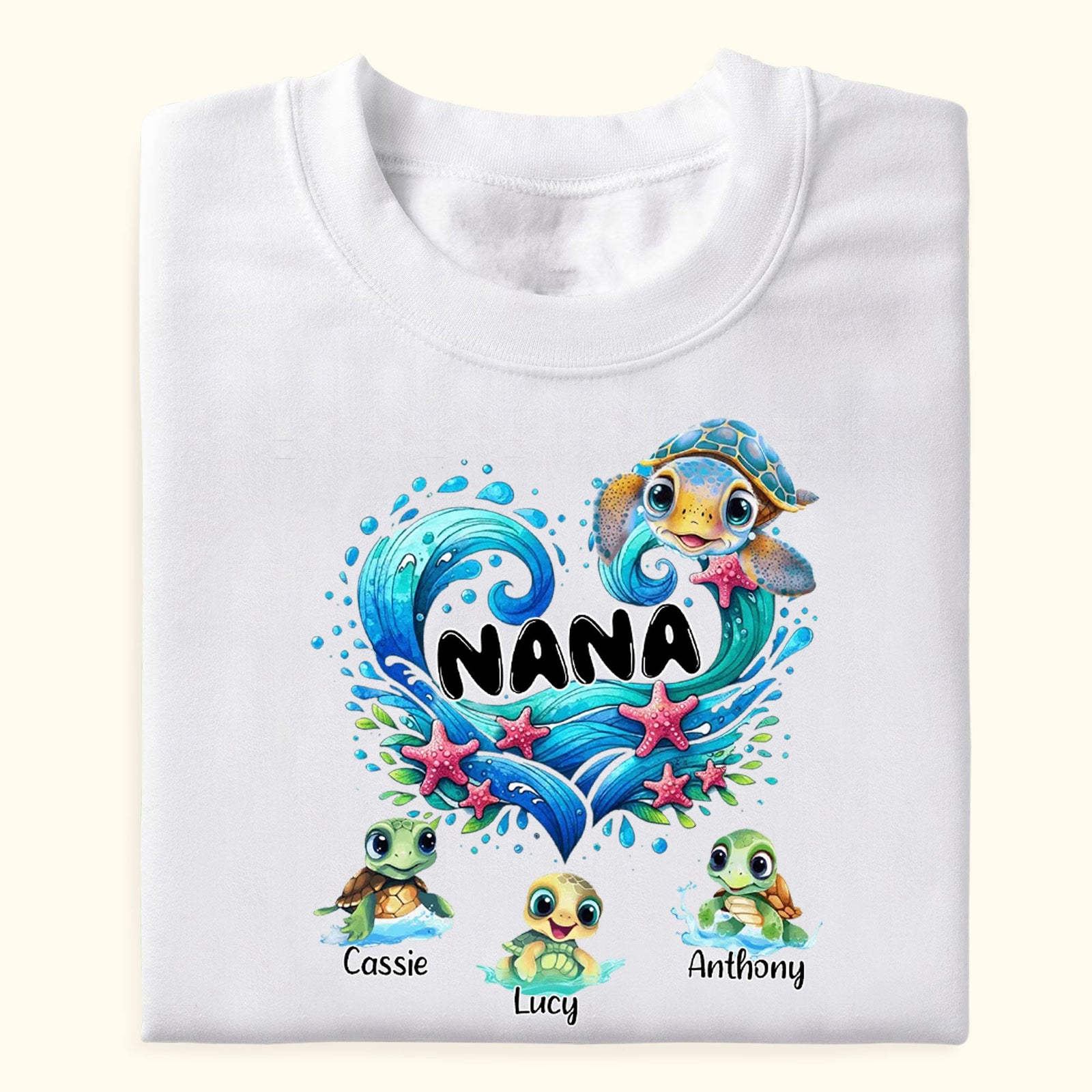 Sea Turtle Grandma With Cute Grandkids Custom Photo - Personalized Shirt - Gift For Grandma, Mother's Day, Birthday Gift Mockup_b370ce86-ae17-4886-a39b-e793198ff79f.jpg