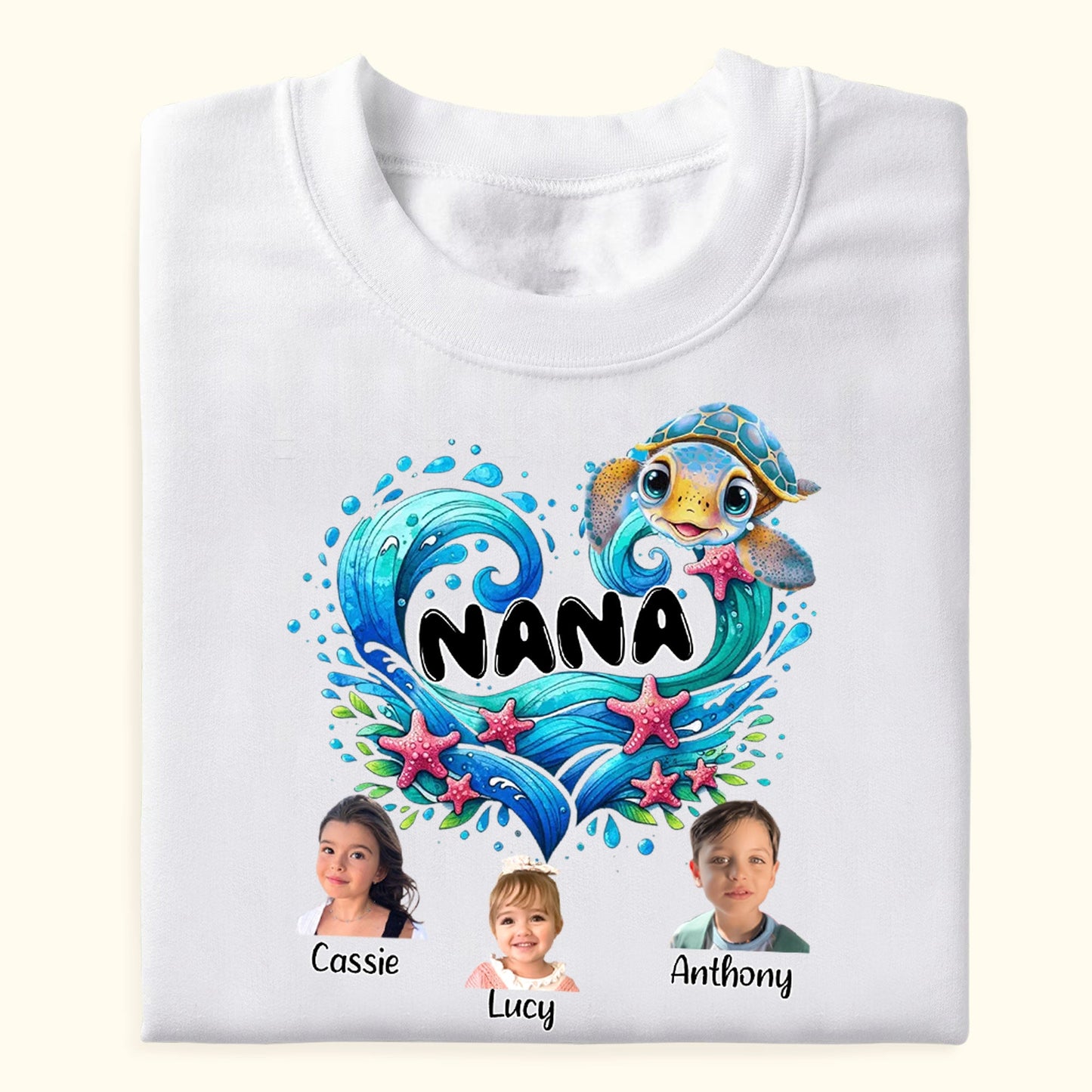 Sea Turtle Grandma With Cute Grandkids Custom Photo - Personalized Shirt - Gift For Grandma, Mother's Day, Birthday Gift Mockup_d2f3e71f-e987-4023-8d9d-58b698036163.jpg