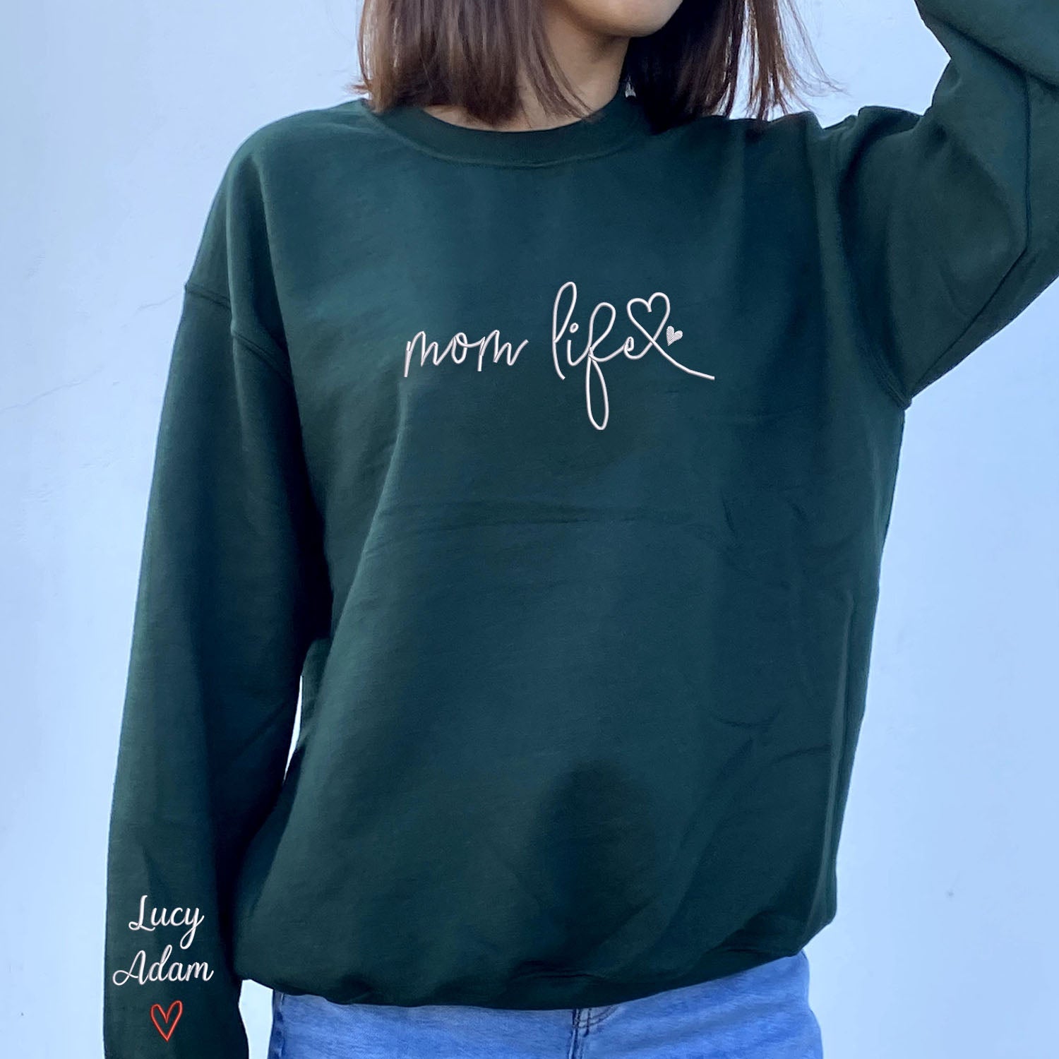 Mom Life Sweatshirt or Hoodie , Embroidered Gift For Mom from Kids, Mother's Day Gift MomlifeSweatshirtForestGreen_5000x_1811efde-e362-44a1-b73d-d20f65f72f6d.jpg