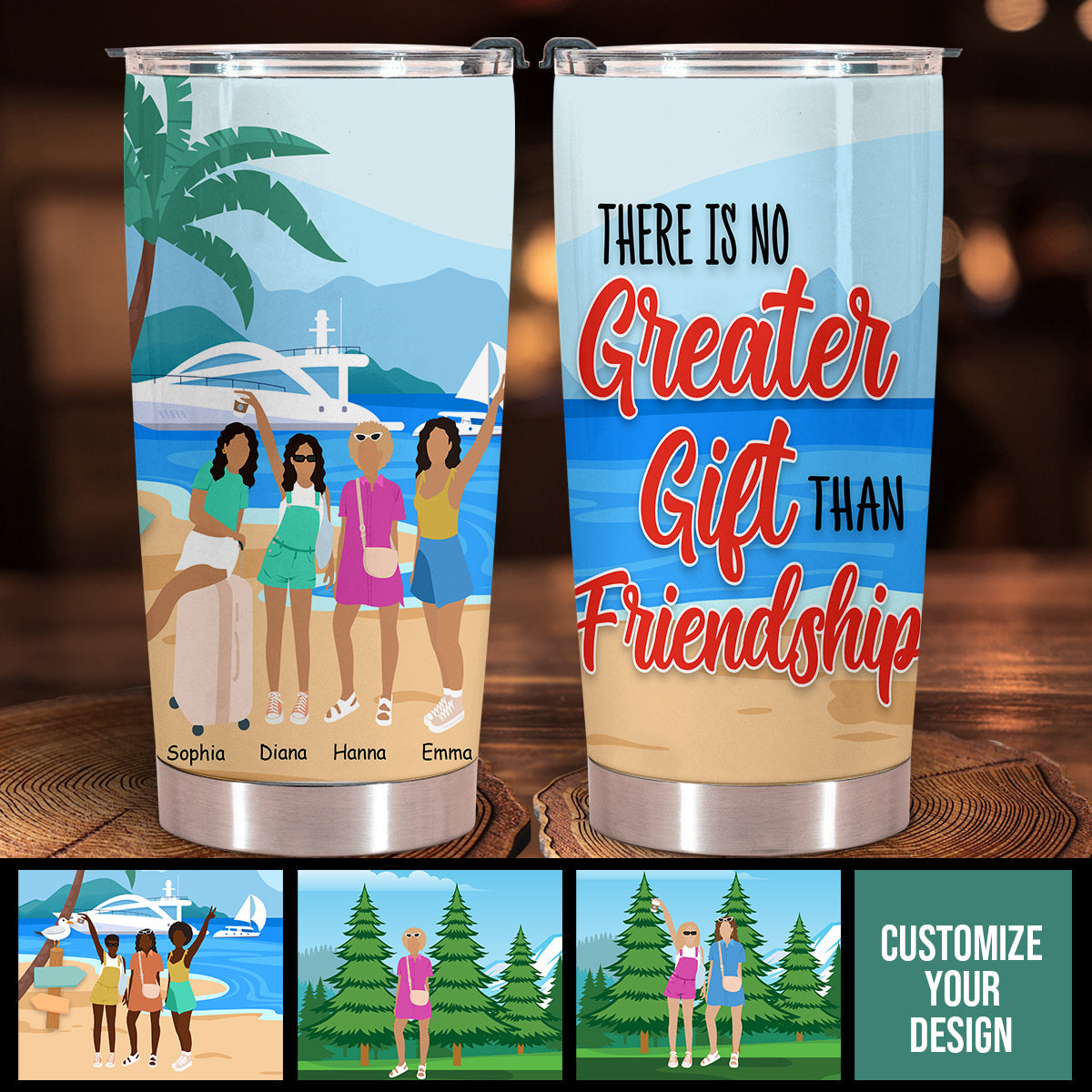 Our Friendship Is A True Blessing To Me - Personalized Tumbler - Gift For Friends, Sister OURFRI_2.jpg