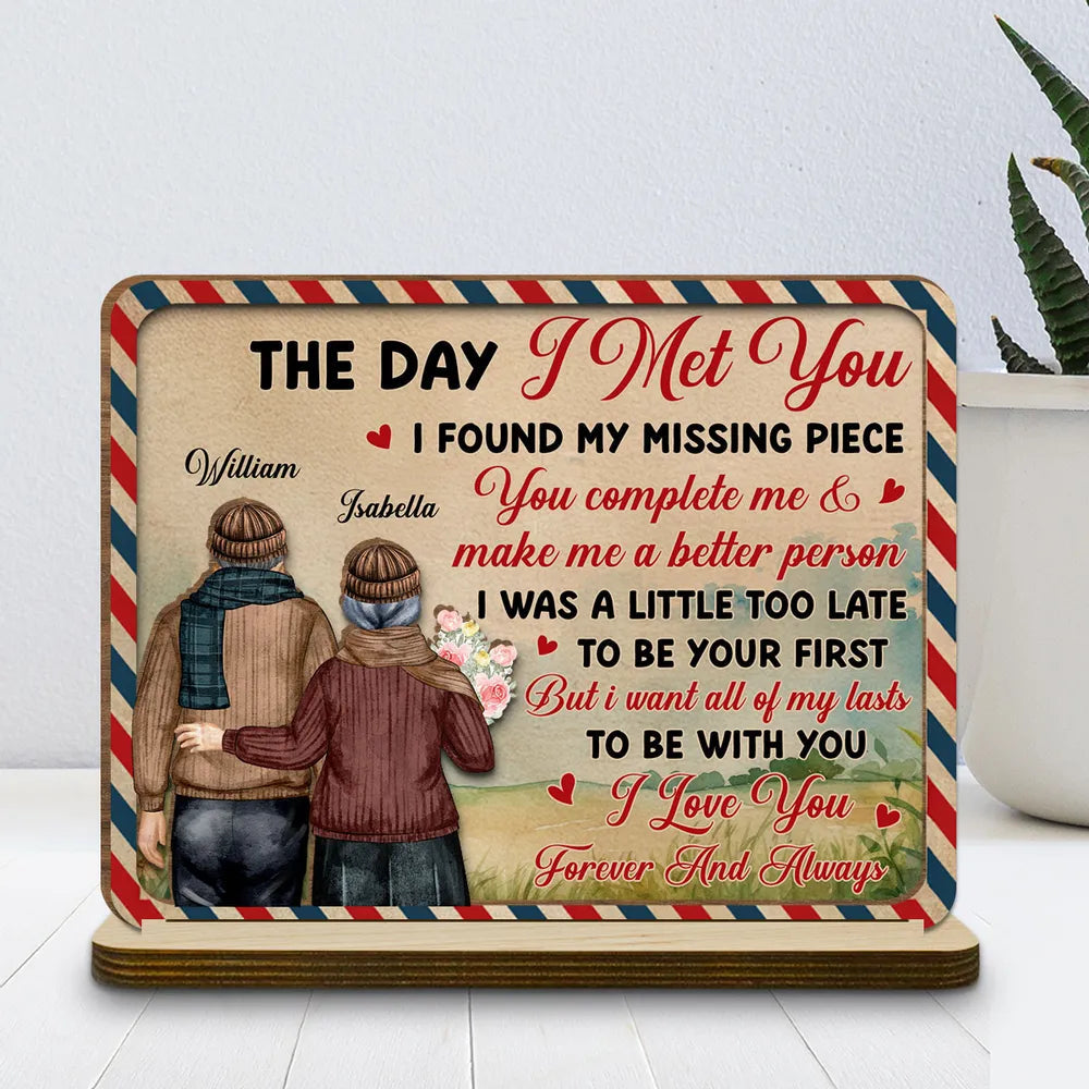 I Want All Of My Lasts To Be With You - Personalized Wooden Plaque - Valentine's Gift For Couple