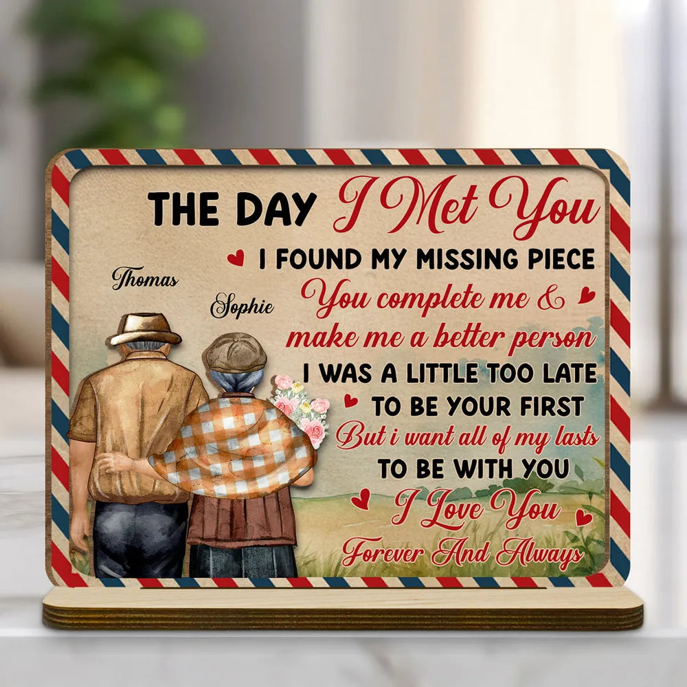 I Want All Of My Lasts To Be With You - Personalized Wooden Plaque - Valentine's Gift For Couple