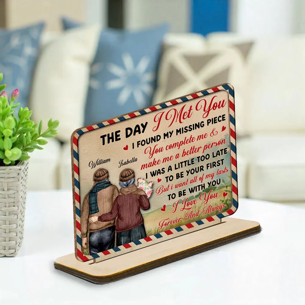 I Want All Of My Lasts To Be With You - Personalized Wooden Plaque - Valentine's Gift For Couple