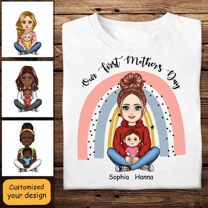 Our First Mother's Day Rainbow - Personalized Apparel - Gift For New Mom, Expecting Mom, 1st Mother's Day OurFirstMother_sDayRainbow-1.jpg