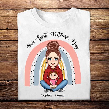 Our First Mother's Day Rainbow - Personalized Apparel - Gift For New Mom, Expecting Mom, 1st Mother's Day OurFirstMother_sDayRainbow-2.jpg