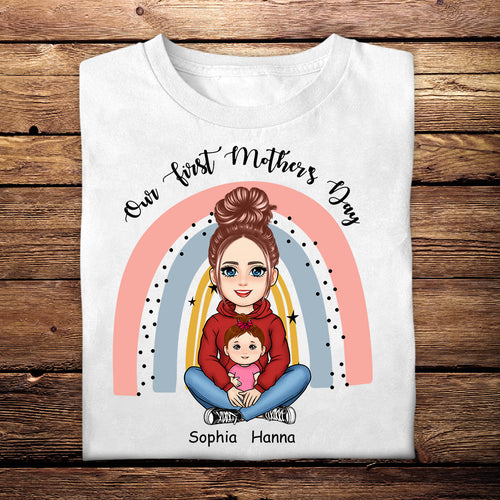 Our First Mother's Day Rainbow - Personalized Apparel - Gift For New Mom, Expecting Mom, 1st Mother's Day OurFirstMother_sDayRainbow-2.jpg