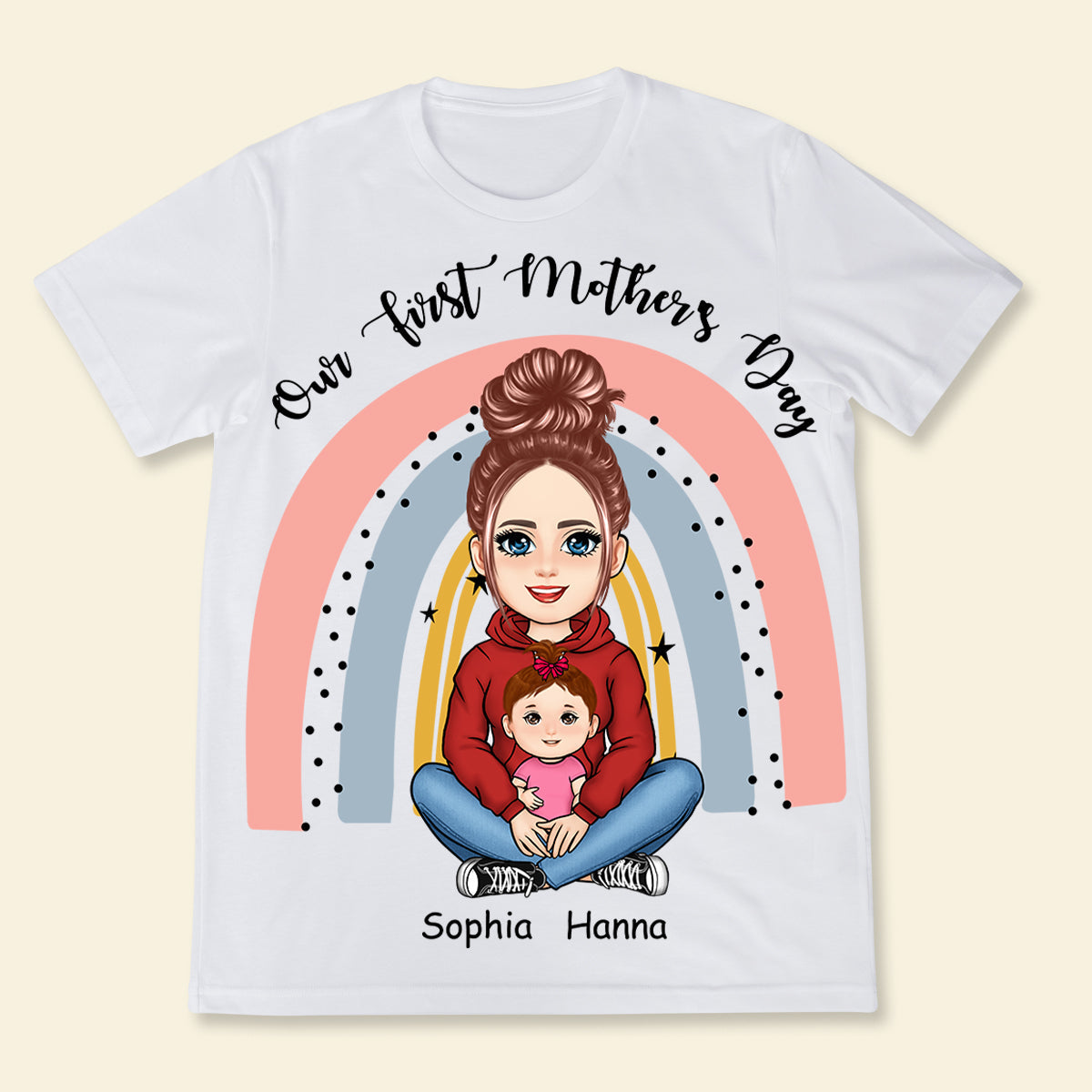 Our First Mother's Day Rainbow - Personalized Apparel - Gift For New Mom, Expecting Mom, 1st Mother's Day OurFirstMother_sDayRainbow-5.jpg