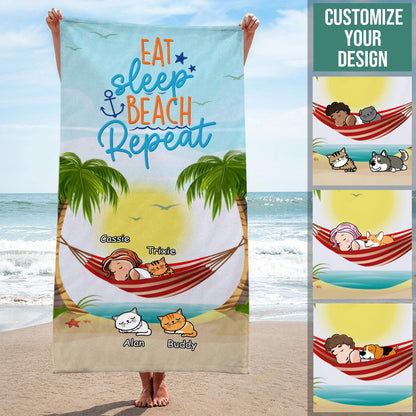 Vacation Mode Activated- Personalized Beach Towel- Lovely Summer Gift For Pet Lovers PSL1684472224793846.jpg