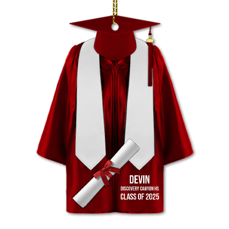Graduation Ornaments, Personalized Graduation Gown Flat Ornament, Graduation Keepsake, Gifts for Graduate Him Her Friends PSL1718092765679249.jpg