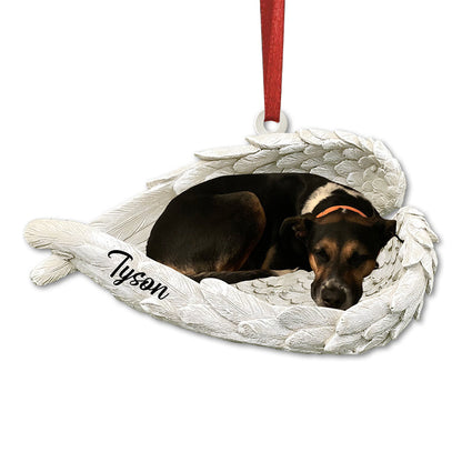 Personalized Photo Dog Loss Memorial Ornament, Sleeping Pet Within Angel Wings, Loss Pet Gifts, Dog Lovers Gift, Custom Pet Ornament Gift PSL1718697336633544.jpg