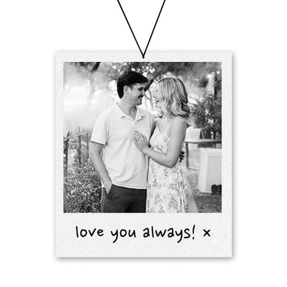 Custom Polaroid Air Freshener B&W/Ornament, Car Accessories, Handmade Gifts, Pop Culture, Car Ornaments, Personalisation. PSL1719453743221691.jpg