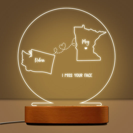 Custom Two Map Night Light for Couples - Gift for Her/Him - Long Distance Relationship Gift - Going Away Gift - Couple Gift - Christmas Gift PSL1719910644370590.jpg