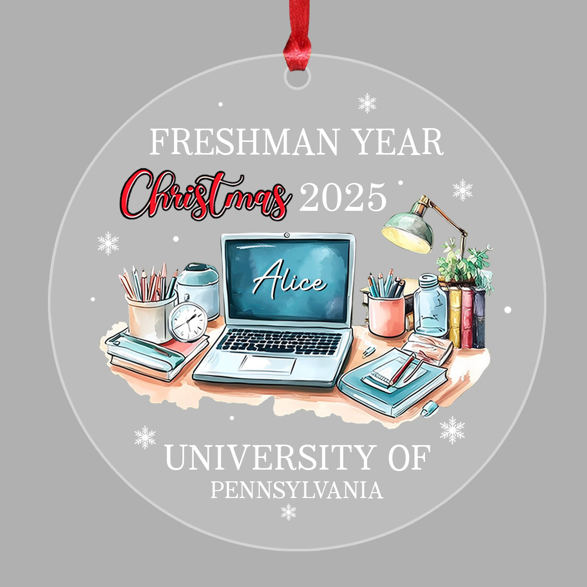 First Year At College Ornament 2025, Freshman Year Christmas 2025,College Ornament, College Christmas Keepsake, New College Student Ornament PSL1730272274273624.jpg