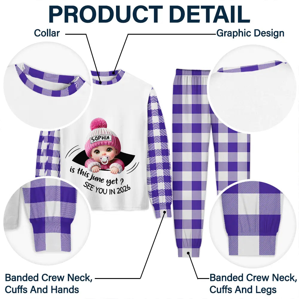 Baby Expecting Christmas On The Inside See You In - Personalized Unisex Pajamas Set