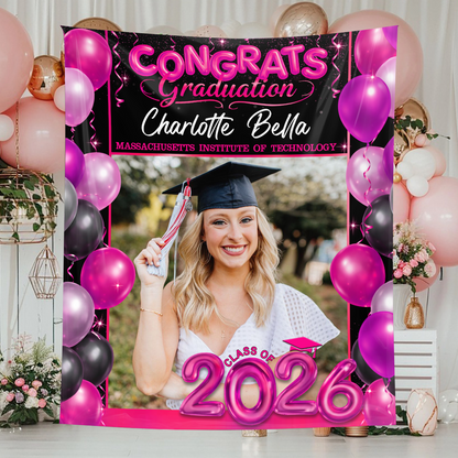 Party Backdrop - Personalized Graduation Decor