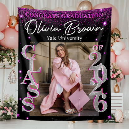 Class Of 2026 Custom Graduation Party Backdrop - Personalized Graduation Decor