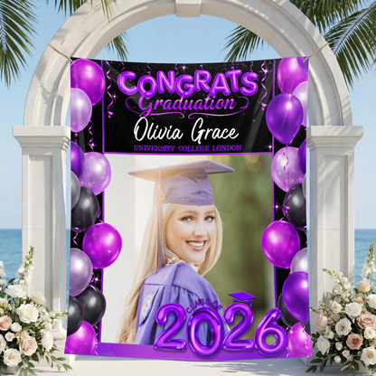 Party Backdrop - Personalized Graduation Decor