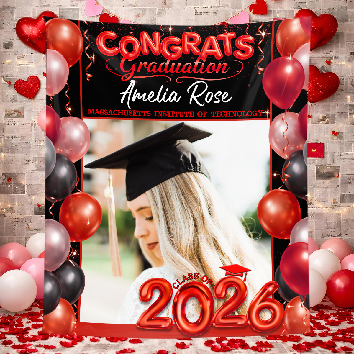 Party Backdrop - Personalized Graduation Decor