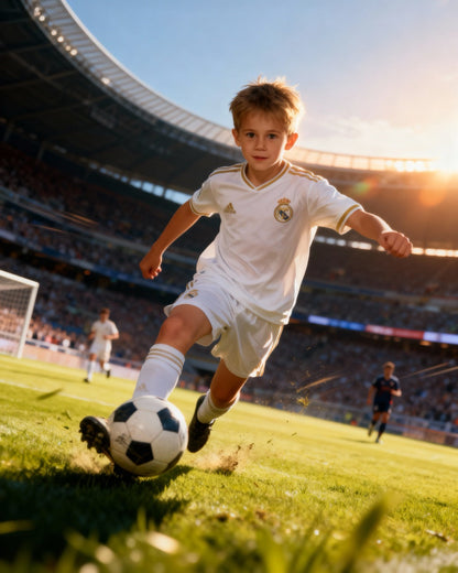 Custom Soccer Player Portrait from Photo Personalized Poster Canvas For Kids