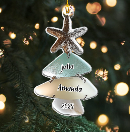 Family Sea Glass Christmas Tree - Personalized Family Ornament Custom 2D Acrylic Ornament Christmas Tree Hanging Decorations Screenshot_133.png