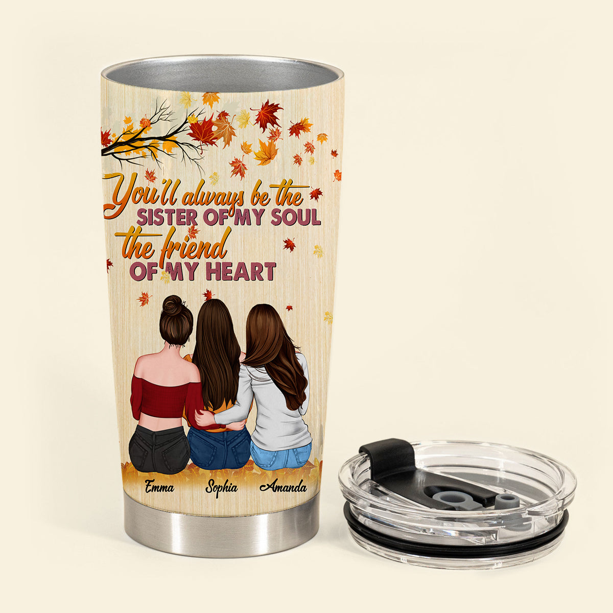 Sister Of My Soul - Personalized Tumbler - Gift For Friends, Bestie, Sister, Autumn SisterOfMySoul-3.jpg