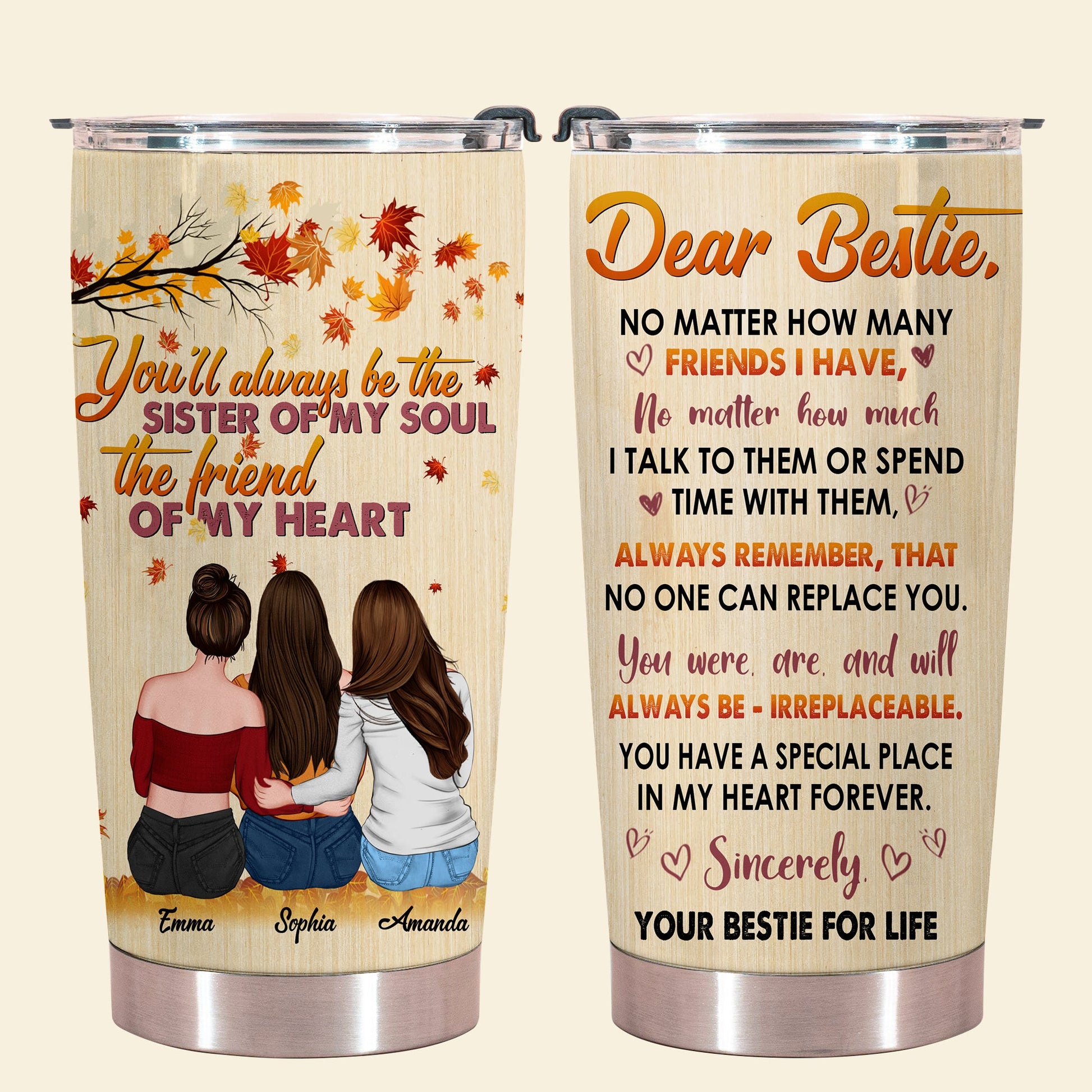 Sister Of My Soul - Personalized Tumbler - Gift For Friends, Bestie, Sister, Autumn SisterOfMySoul-4.jpg