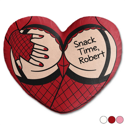 Snack Time Husband Hot Wife Spicy Couple - Personalized Heart Shaped Pillow SnackTimeHusbandHotWifeSpicyCouple-PersonalizedHeartShapedPillow-DEF.png