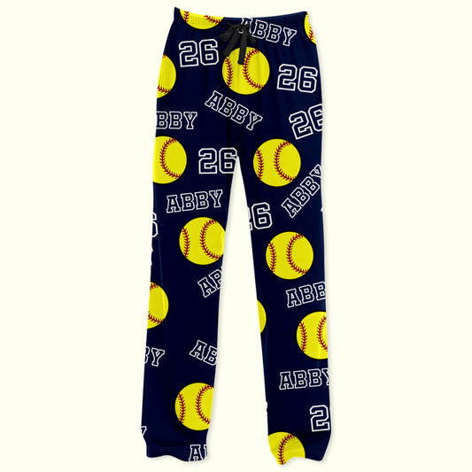Personalized Softball pajama with your name, Sports gift, softball gift, gift for softball player, team gift, softball team gift Softball_pajama.jpg