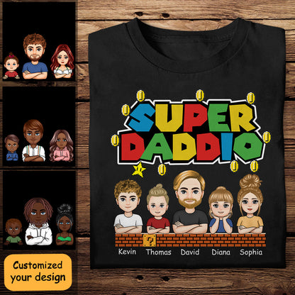 Super Daddio - Personalized Apparel - Gift For Father, Dad, Papa, Father's Day SuperDaddio-PersonalizedApparel-1_c57b31ac-2805-486b-9393-694a3e611118.jpg