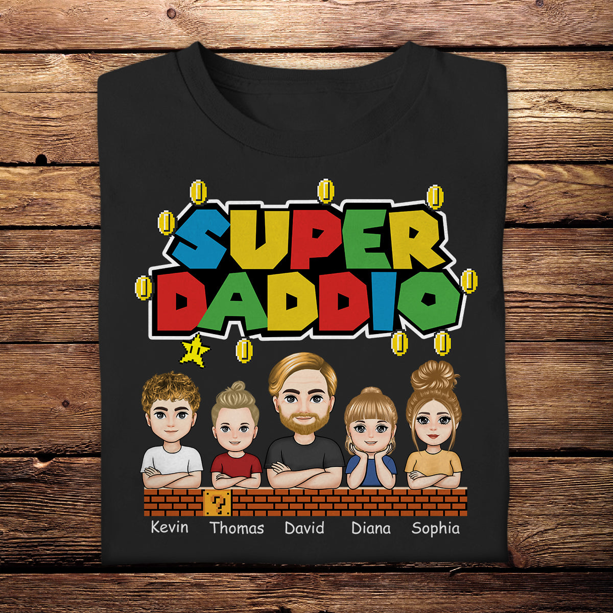 Super Daddio - Personalized Apparel - Gift For Father, Dad, Papa, Father's Day SuperDaddio-PersonalizedApparel-6_1d58afcd-30da-447d-befe-269dc94ffb0e.jpg