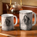 Custom Photo Pencil Sketch The Love Between Mother & Daughter - Personalized White Mug
