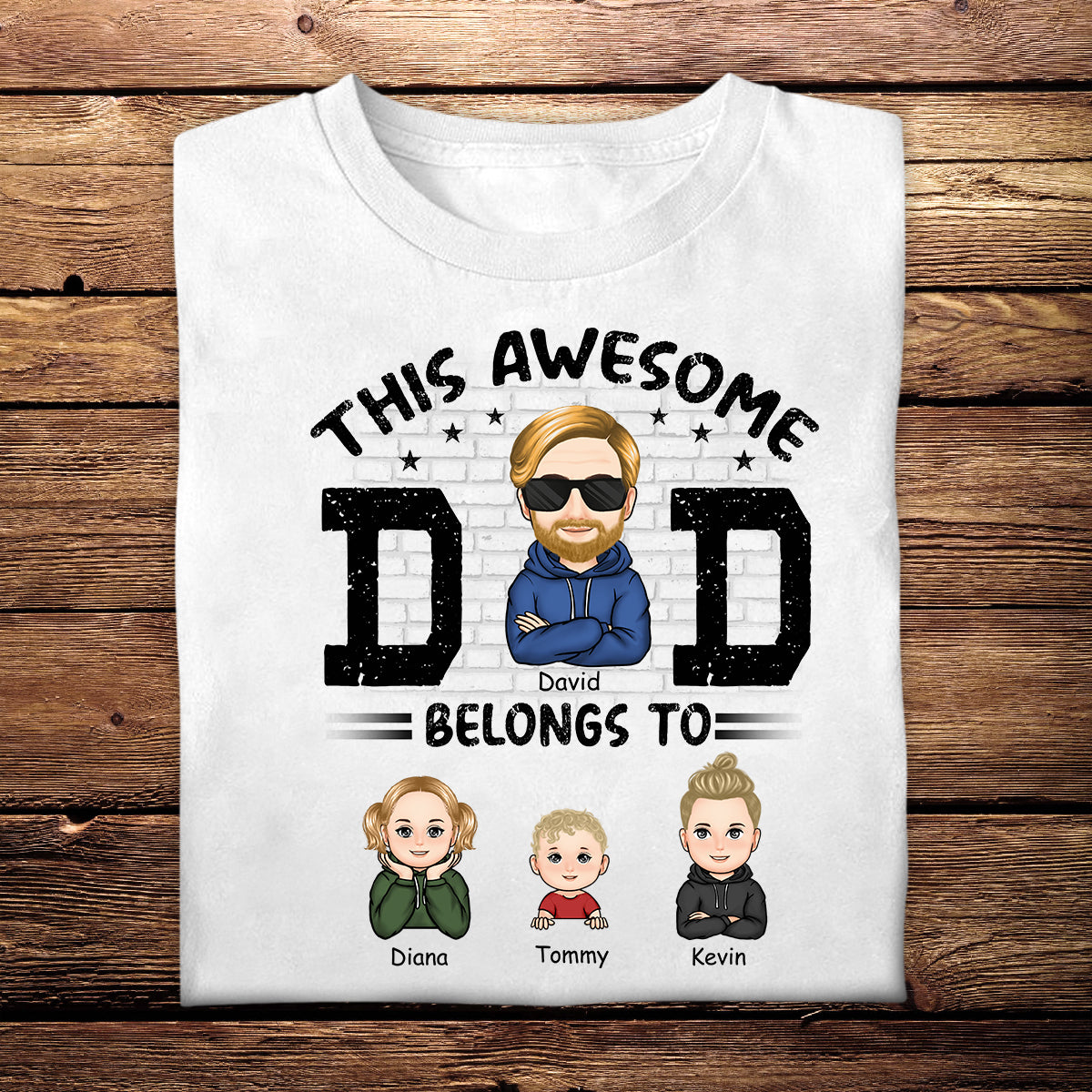 This Awesome Daddy Belongs To - Personalized Apparel - Gift For Daddy, Father, Dad, Father's Day TH7707_1.jpg