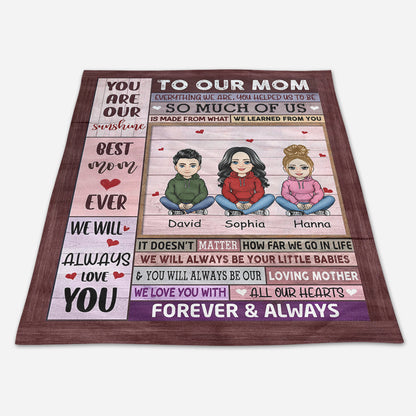 To My Mom Pink Pretty Mother & Daughter - Personalize Blanket - Mother's Day, Gift For Mother TOMYMO_3.jpg