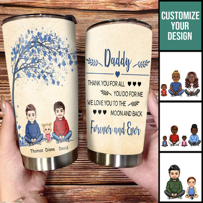 We Love You To The Moon And Back - Personalized Tumbler - Gift For Father, Father's Day WELOVE_4.jpg