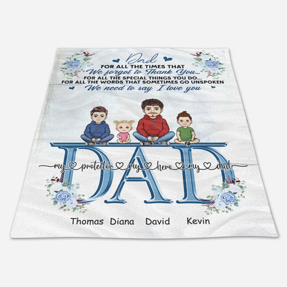We Need To Say We Love You - Personalized Blanket - Gift For Father, Dad, Grandpa, Father's Day WENEED_1.jpg
