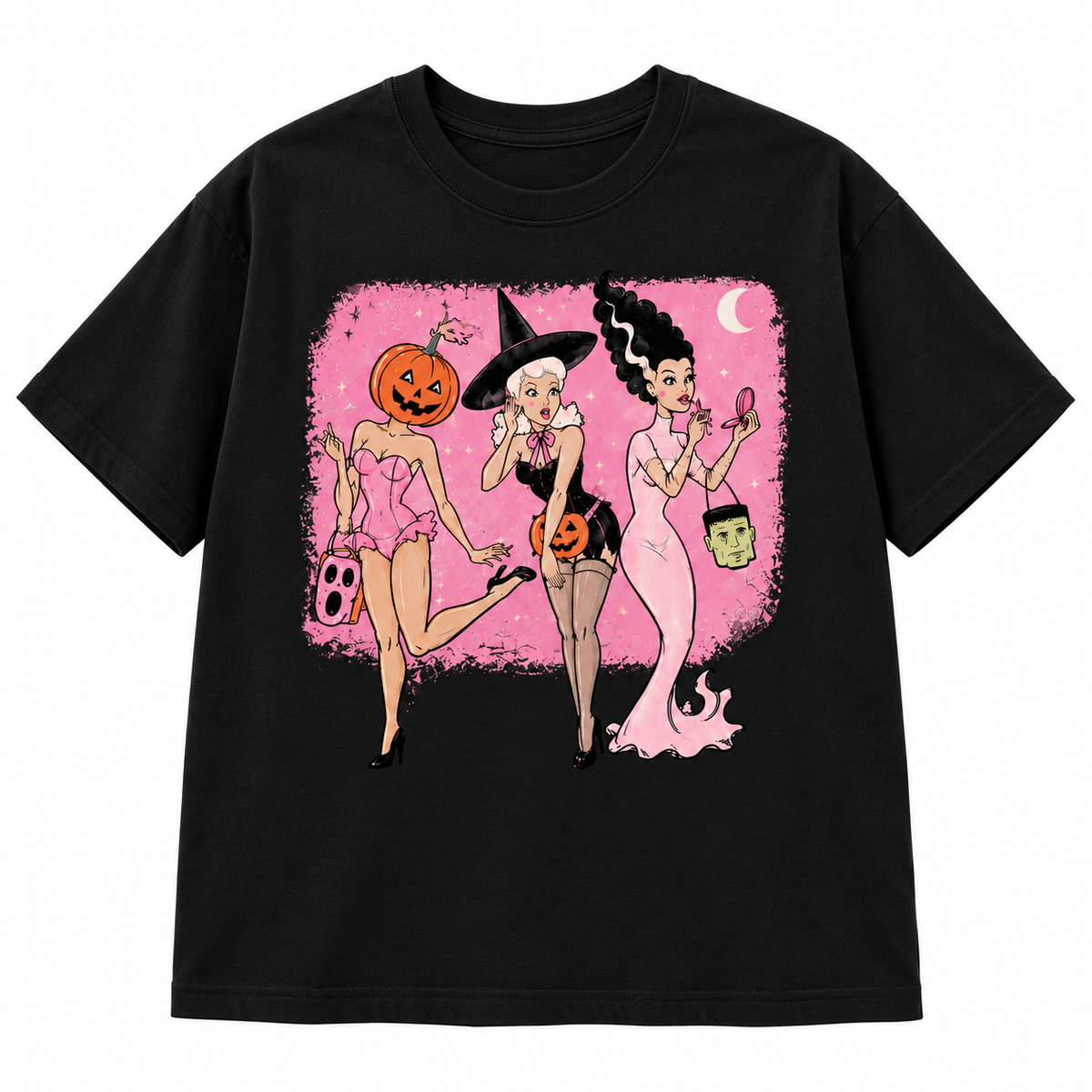 Pretty, Spooky & Unbothered Halloween Hoodie, T-Shirt – Retro Monster Girls Graphic Shirt, Pink Witchy Halloween Gift For Her a024a976-3893-4707-94f1-dc465311a8e8-hden.png