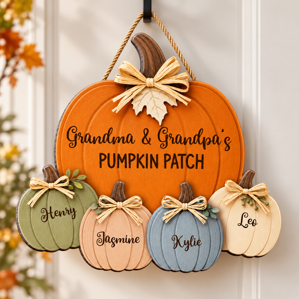 Grandma Grandpa's Pumpkin Wooden Sign - Personalized Door Hanger a15a3d31-a9db-4c9c-8274-8a4e5ca5824a-Grandma-s-Pumpkin-Patch-Sign.png