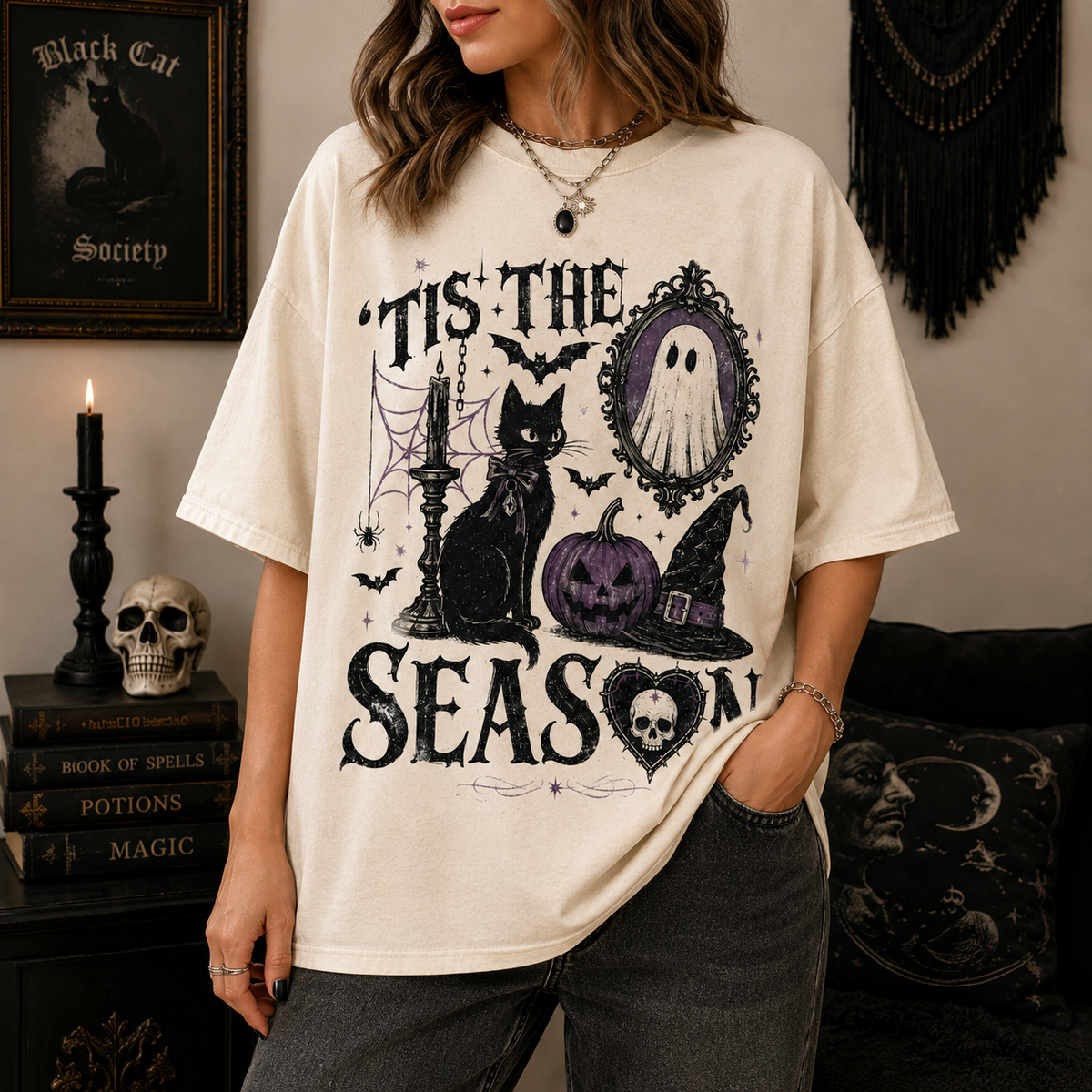 Tis the Spooky Season Halloween T-Shirt – Gothic Black Cat, Ghost & Pumpkin Graphic Tee, Witchy Fall Shirt for Halloween Lovers a1caded9-b795-48a0-b924-e1f8e586deab--o-g2.png