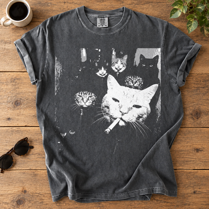 Funny Gangster Cat Graphic Tee, Vintage Meme Cat Shirt, Edgy Cat Lover Gift, Funny Cat Mom & Cat Dad T-Shirt a2e2b843-43de-448d-b677-ad36e2d46e0b-h4.png