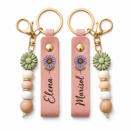 Custom Birth Flower & Name For Friends, Coworkers, Daughter, Self Gift - Personalized Beaded Keychain a3314d0b-314f-49ea-b91f-fca813c4dd14-moc-khoa.png