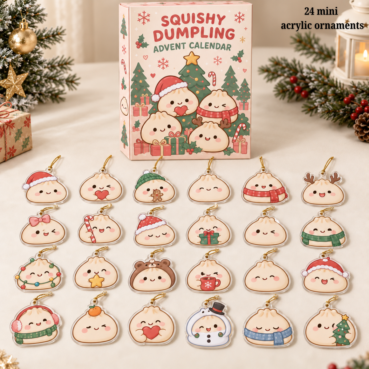 Squishy Dumpling Advent Calendar 2026 – 24-Day Cute Flat Acrylic Ornament Countdown Box, Kawaii Christmas Gift for Dumpling Lovers a3328b29-cc1d-4f3d-bfb5-82019385de27-text.png